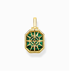 Pendant compass star green