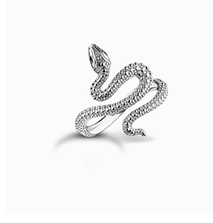 Silver snake ring Tempting Romance