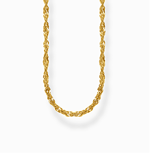 Gold-plated singaporean necklace Thickness 1,70 mm (0,07 Inch)