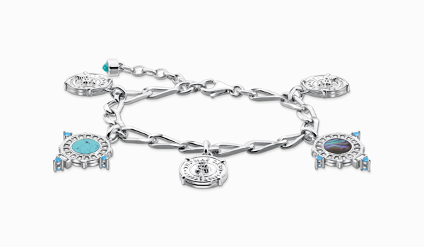 Bracelet with disc silver