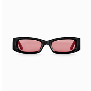 Sunglasses Kim slim rectangular deep red