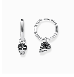 Hoop earrings skull