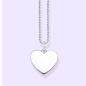 Necklace heart silver