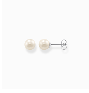 Ear studs Pearls silver