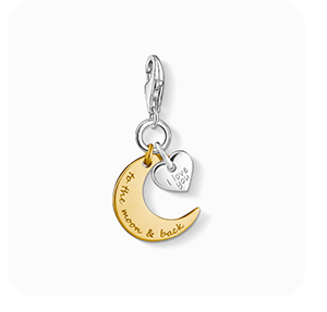 Charm pendant I love you to the moon