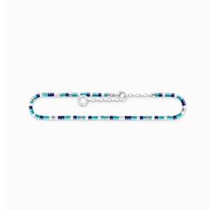 Anklet with blue stones