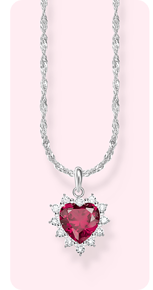 Kette mit Herz-Anhänger Romance Silber