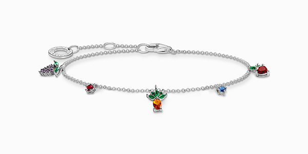 Bracelet colourful Fruits silver