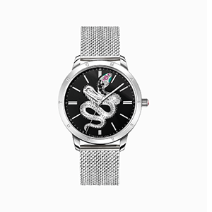 Women’s watch snake in 3D optics silver