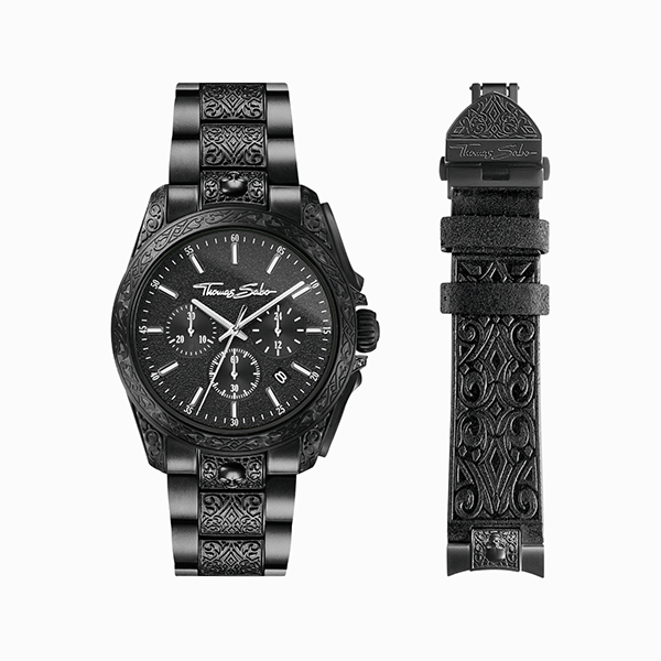 Men’s watch Rebel at heart Chronograph black
