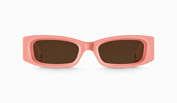 Sunglasses Kim slim rectangular pale orange