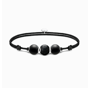 Bracelet Karma Secret with black obsidian Beads matt