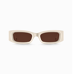 Sonnenbrille Kim schmal rechteckig beige