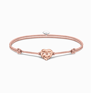Bracelet Karma Secret with heart Bead rose gold plated