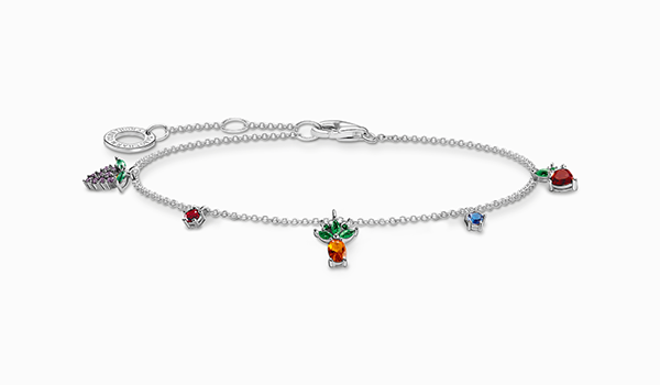 Bracelet colourful Fruits silver