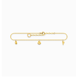 Anklet shells gold