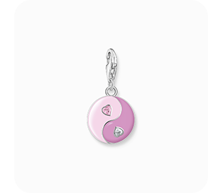 Charm pendant Yin & Yang pink